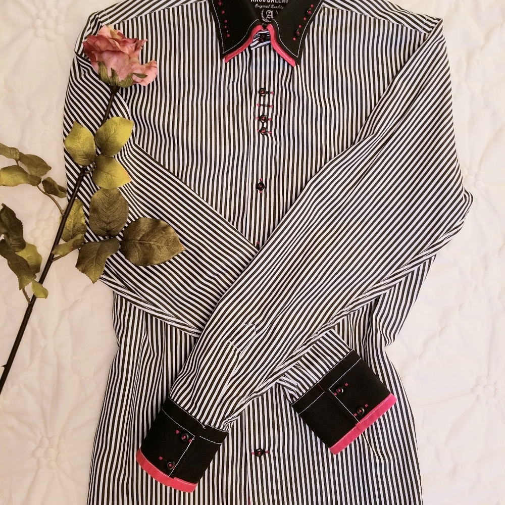 Vintage Italian Arco Baleno button down shirt sz L - Picture 13 of 13